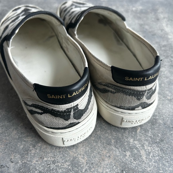 Saint Laurent white tiger slip-ons size 40 - Picture 4 of 6